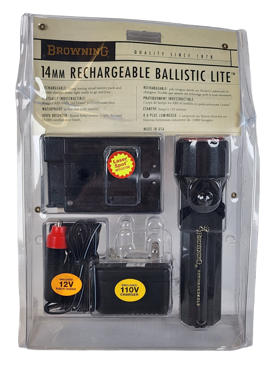 browning rechargeable flashlight Browning 14MM Rechargeable ABS Ballistic Lite Waterproof Flashlight