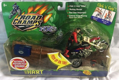 MXS Road Champs Carey Hart Freestyle Motocross Figure Honda CR250 Supercross NEW - Picture 7 of 12