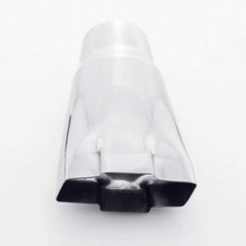 3 Inch Inlet 9 Long Bowtie Look Outlet 304 Stainless Steel Polished Exhaust Tip 3 Inch Inlet 9 Long Bowtie Look Outlet 304 Stainless Steel Polished Exhaust Tip