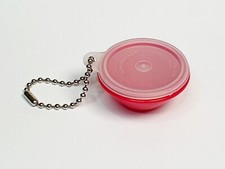 Porte-clés Bol Merveilleux Rose Grenat Boite TUPPERWARE RARE Miniature