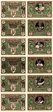 Rothenburg 50 Pfennig 6 Pieces Notgeld Set, 1921, Mehl #1142.2, UNC