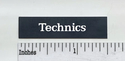 Technics Turntable Logo Badge For Dust Cover Fits Reloop 37mm x 11mm