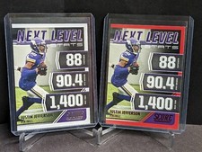 2021 Score Next Level Stats Red #23 Justin Jefferson & Next Level Stats #23