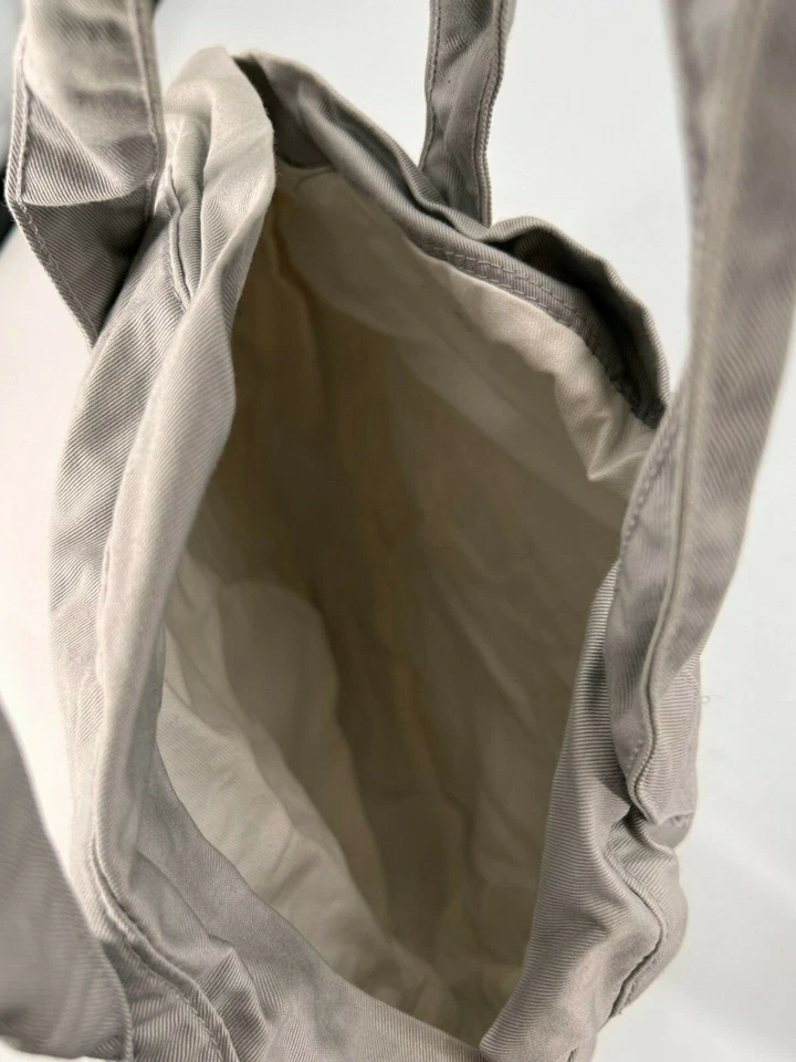 Bolso de Mano AG Adriano Goldschmied Project Lona Logo Redondo Raro Algodón Gris Foto 3 de 4