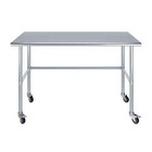 Heavy-Duty 36"x24" Stainless Steel Prep & Work Table, Nsf Commercial Kitchen