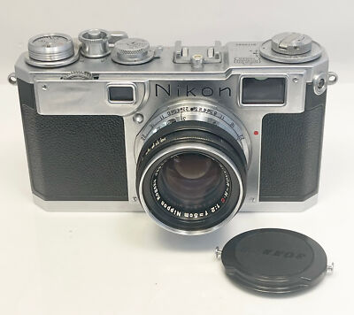 Vintage Nikon S2 Rangefinder Film Camera Nikkor H.C 5Cm 50mm