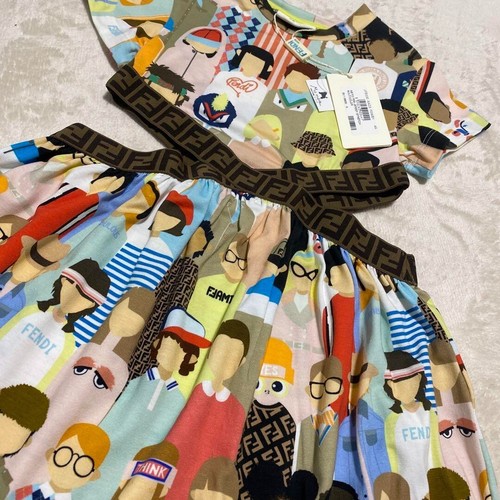 Fendi Girls Kids' dress People of the world Size 4A Unused - Picture 2 of 6