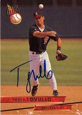 Torey Lovullo autographed baseball card California Angels 1993 Fleer Ultra #521