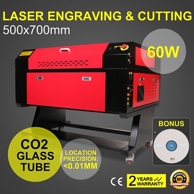 VEVOR 60W CO2 Laser Engraver Cutter Cutting Engraving Machine Ruida 20''X28''