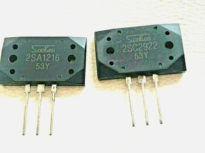 1 PAIR | 2SC2922 + 2SA1216  NPN + PNP 180V 17A 200W 50MHz New Original SANKEN