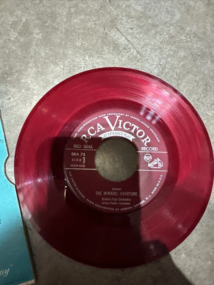 Boston Pops Orchestra Mikado Overture Pirates of Penzance 45 RPM 7" Vinyl Record - Image 2 of 4
