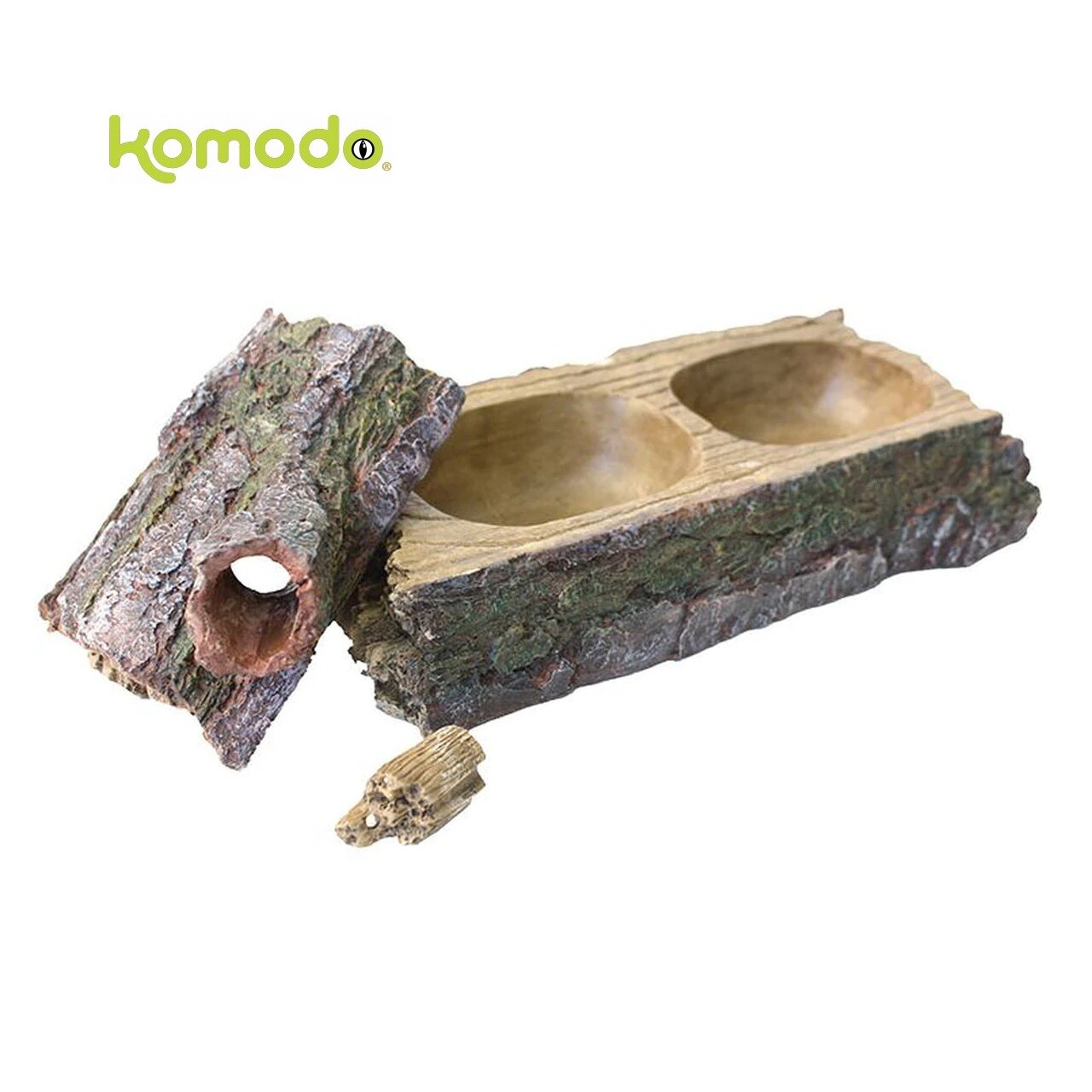 KOMODO REPTILE FOREST DUAL FEEDING DISH TERRARIUM LIZARD GECKO FEEDER 82960