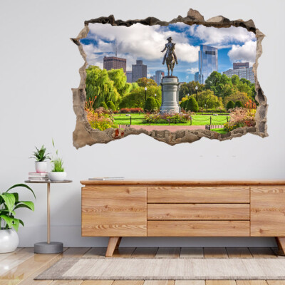 George Washington Monument Boston 3D Smashed View Wandsticker Poster Aufkleber A60