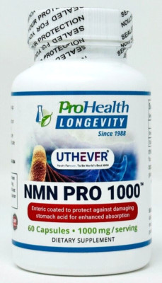 ProHealth Longevity Uthever Pro 1000 mg 60 capsules NEW/SEALED Exp 8/2025