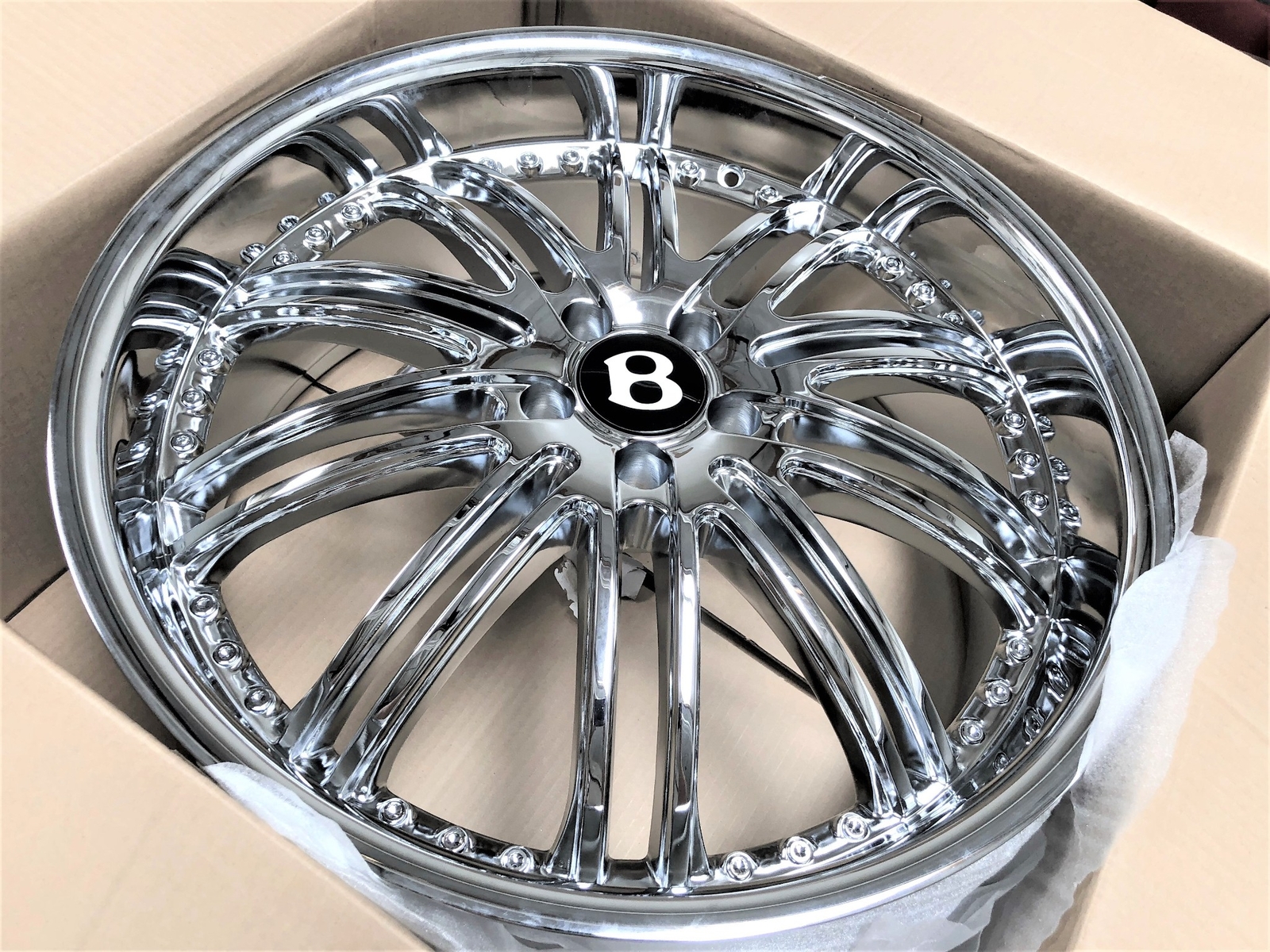 22-inch Premium CHROME Wheels GTX-23 for Bentley GT Flying Spur 5x112 Lugs