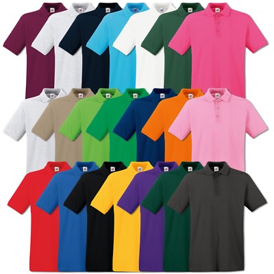 Fruit of the Loom Poloshirt Premium Polo 100% Baumwolle Shirt S M L XL XXL 3XL