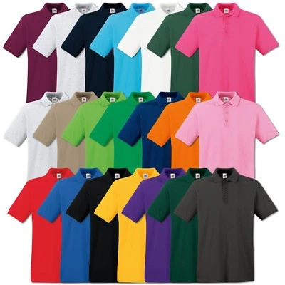 Fruit of the Loom Poloshirt Premium Polo 100% Baumwolle Shirt S M L XL XXL 3XL - Bild 1 von 4