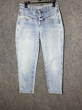 Marithe Francois Girbaud Cropped Jeans Blue Women's Denim Pockets Regular Fit 28