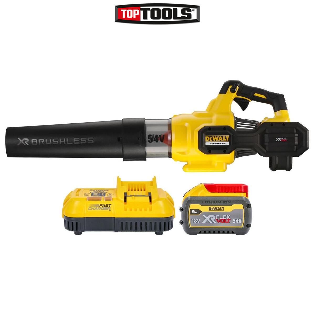 DeWalt DCMBA572X1-GB 54V XR FLEXVOLT Brushless Blower + 1x 9Ah Battery & Charger