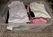 Bundle Of 63 Kids Shirts, Toddlers Shirts, And One-Piece Baby Snaps And Shirts