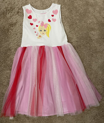 Nickelodeon JOJO SIWA Tulle Tutu Party Birthday Dress Size L 10/12 Pink &  Red | eBay