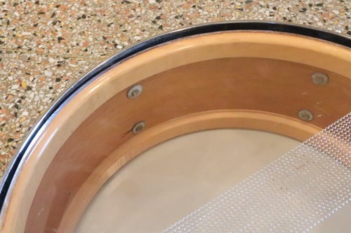 Tambor Slingerland 5,5x14" 3 capas 6 orejetas COB aros vintage años 60 negro perla - Imagen 16 de 17