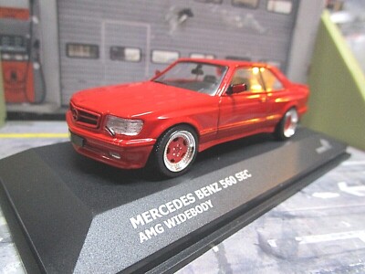 MERCEDES BENZ 560 SEC AMG Wide Body Tuning C126 Coupe 1990 rot red Solido 1:43 