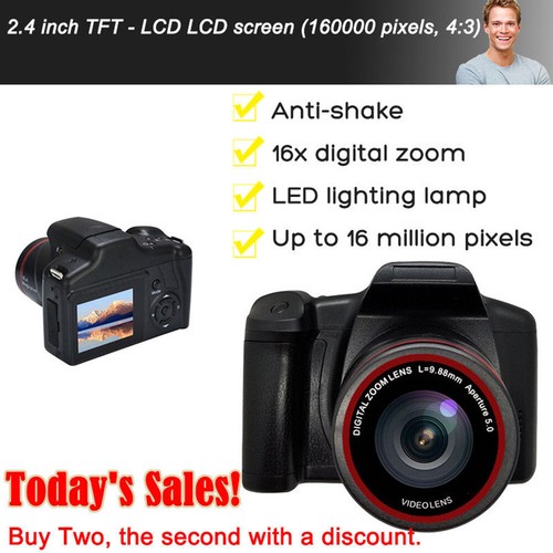 Digital SLR Camera With 2.4 Inch TFT LCD Screen Full HD 16 Megapixel CMOS Sensor - Picture 4 of 6