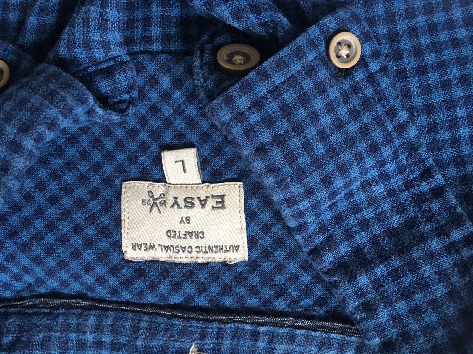 Blue Checked Mens Shirt Large Matalan Good Condition eBay