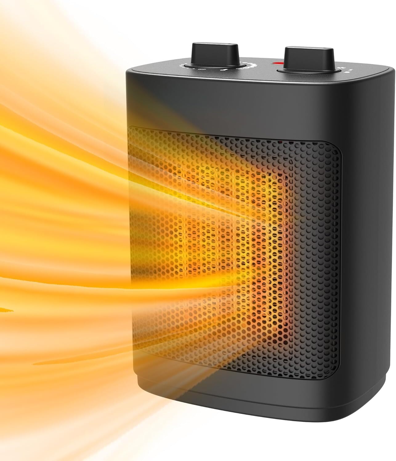 Small Space Heater, 1500W Portable Heaters for Indoor Use with Black
