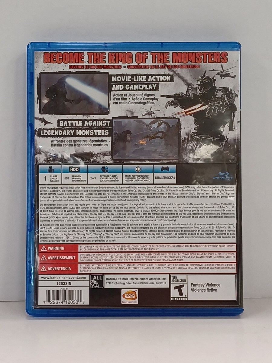GODZILLA PLAYSTATION 4 PS4 Bandai Namco DISC in MINT