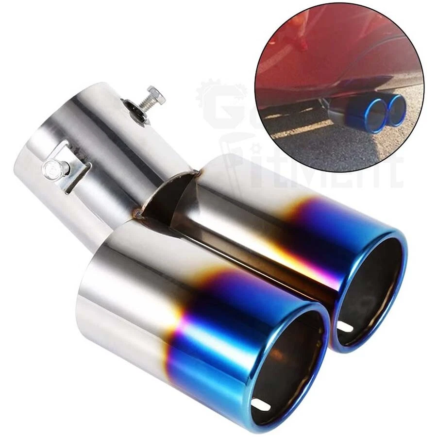 Punta silenciador trasero doble tubo de escape trasero para Chevrolet Chevy Silverado 1500 Foto 4 de 4