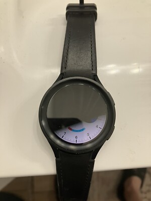 Galaxy Watch5 Pro 45mm Black Leather Strap