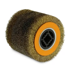 4.5" x 4" BHA Steel Crimped Wire Brush Drum 3/4" Quad Keyway, Heavy Rust Remover