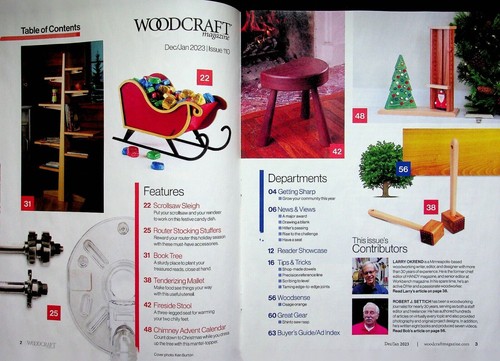 Woodcraft Magazine Dec/Jan 2023 Build this clever book tree, fireside stool - Picture 2 of 2