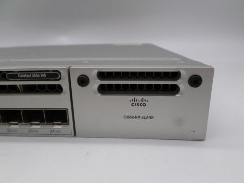 Cisco Catalyst 3850 Switch WS-C3850-24S-E V03 w/ 2 x Power Supplies - Photo 3/17