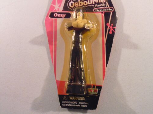 THE OSBOURNE FAMILY Ozzy & Sharon Osbourne Bendable Toy Figures 2002 JOKS - Picture 2 of 5