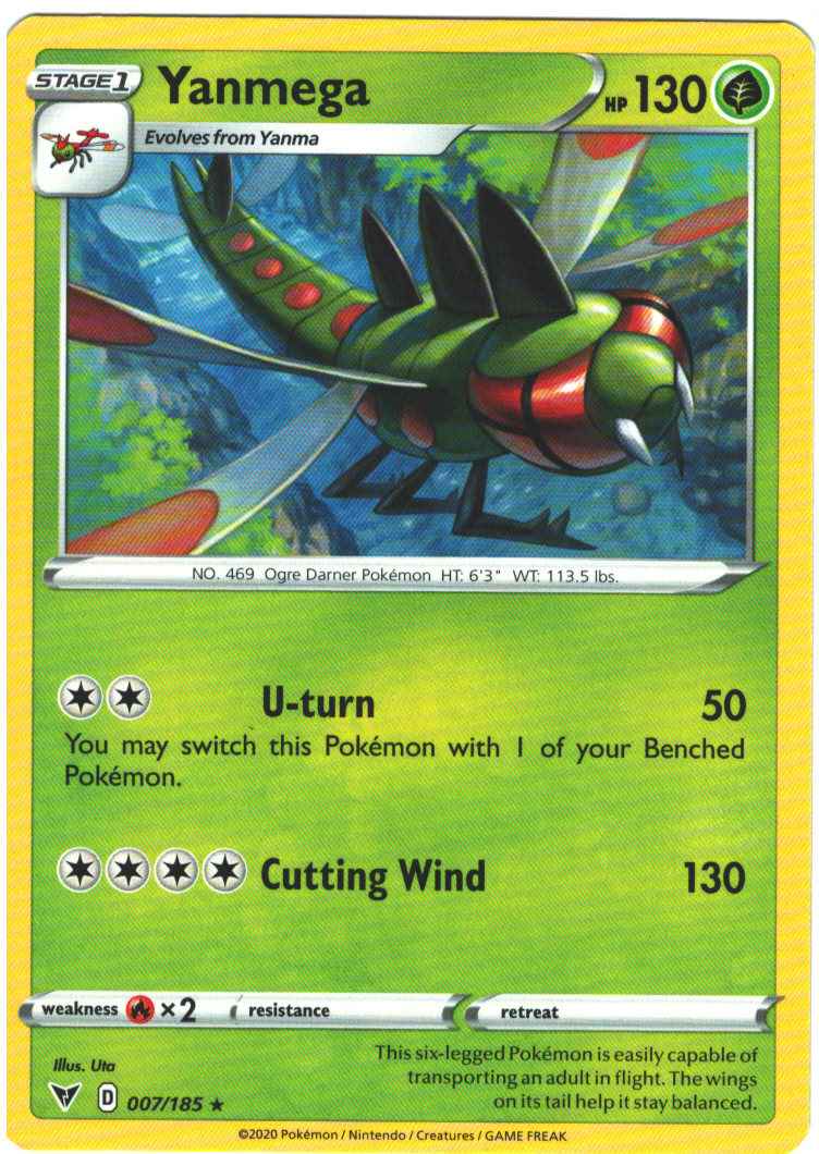 Yanmega 7/185 Vivid Voltage Regular Rare 007/185 Pokemon Card Pokémon TCG
