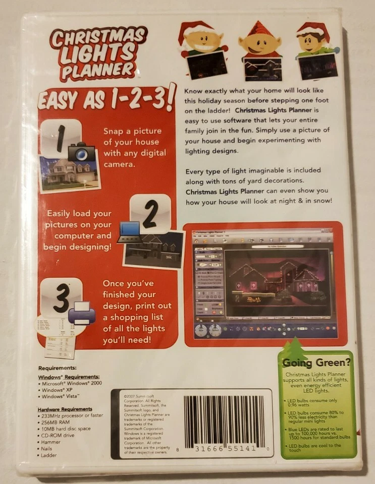 New Sealed Christmas Lights Planner by SummitSoft CD - Image 2 of 2