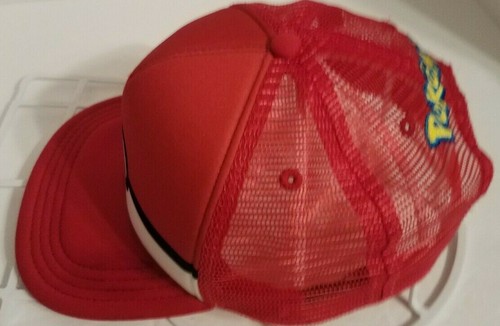 Cappello snapback rosso Nintendo Pokemon PokeBall giovanile baseball camionista berretto a rete - Foto 3 di 5
