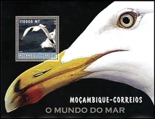 MOZAMBIQUE 1682 - Sea Birds "Ring-billed Gull" S/S (pb48605os)