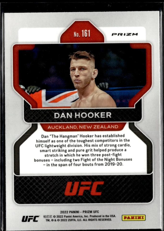2022 PRIZM UFC GREEN #161 DAN HOOKER - Image 2 of 2