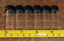 6 Glass GOLD Vials 1oz - 1 DRAM Prospecting Mining Panning Dredge Sluice Placer