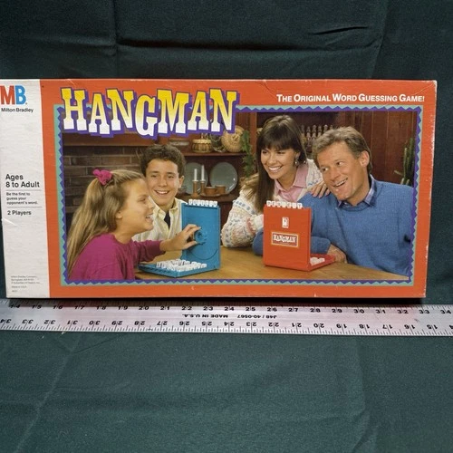 VINTAGE Hangman COMPLETE Milton Bradley 1988 Words Classic Game