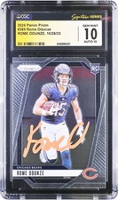 Rome Odunze Bears Signed 2024 Panini Prizm Orange Ink #385 CGC 10/10 Rookie Card