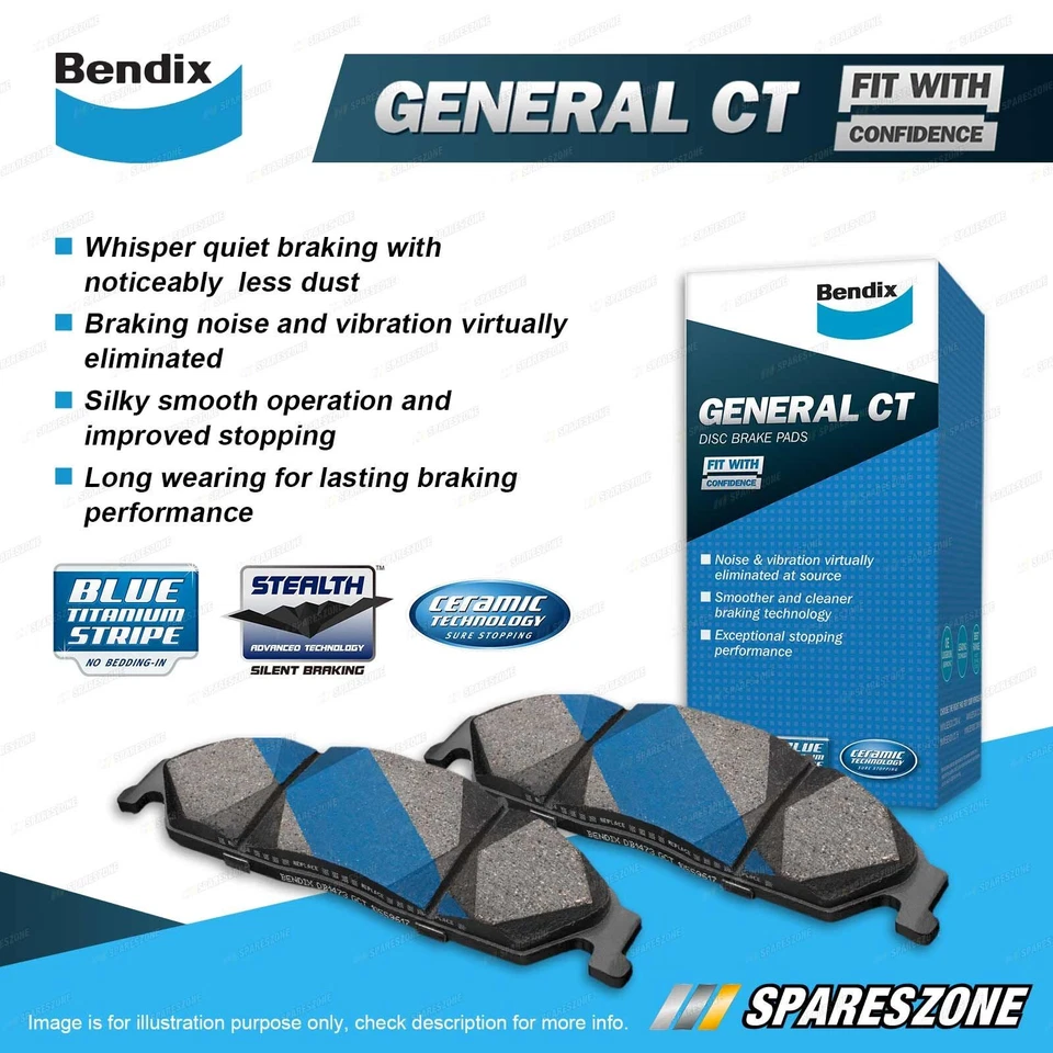 Front BCP Disc Rotors + Bendix GCT Brake Pads for MG MGB 1.8L RWD 1965-1966 - image 2 of 3