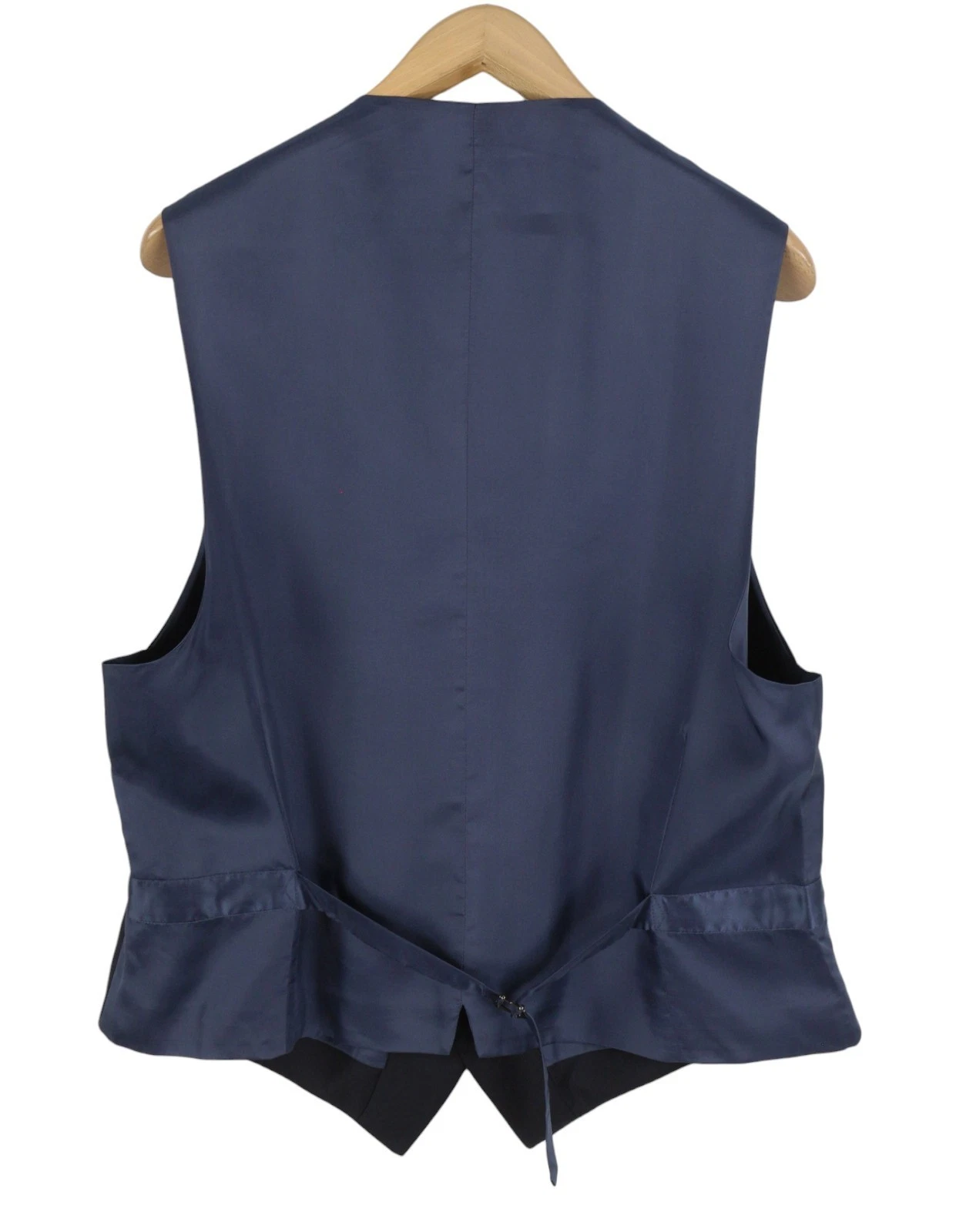SUITSUPPLY Men Waistcoat Ferrara UK48R Navy Wool Single Breasted Vest DDP - product detail image 4