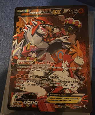 Team Magma's Groudon EX Ultra Rare Holo 15/34 Double Crisis English 190 HP