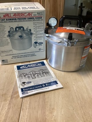 All American Pressure Cooker/Canner Model 910 10qt, Complete with Box and Book