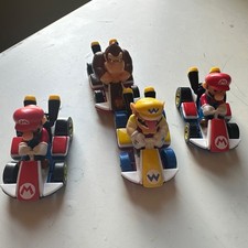 Mixed Lot of 4 Hot Wheels Nintendo Super Mario Kart Die Cast Race Cars